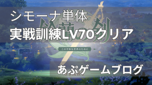 シモーナ単体で実戦訓練Lv.70をクリア